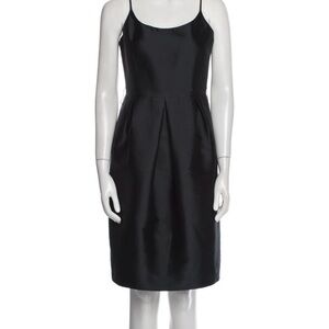 Michael Kors Scoop Neck Midi Dress in Black